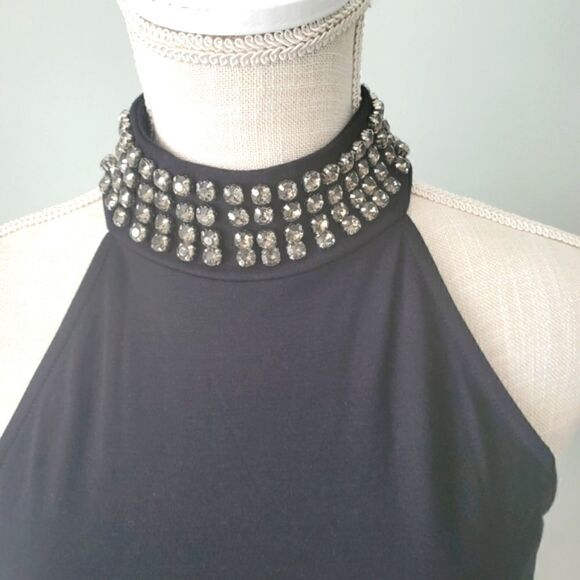 Sanctuary Women's Sleeveless Halter Dress With Clear Embellishments Size XS - Picture 4 of 6